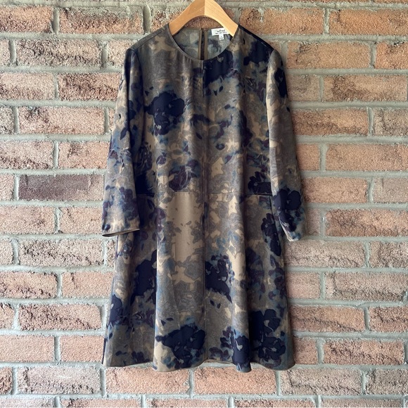 Wilfred Dresses & Skirts - WILFRED | Green & black watercolour effect mini pocketed shift dress